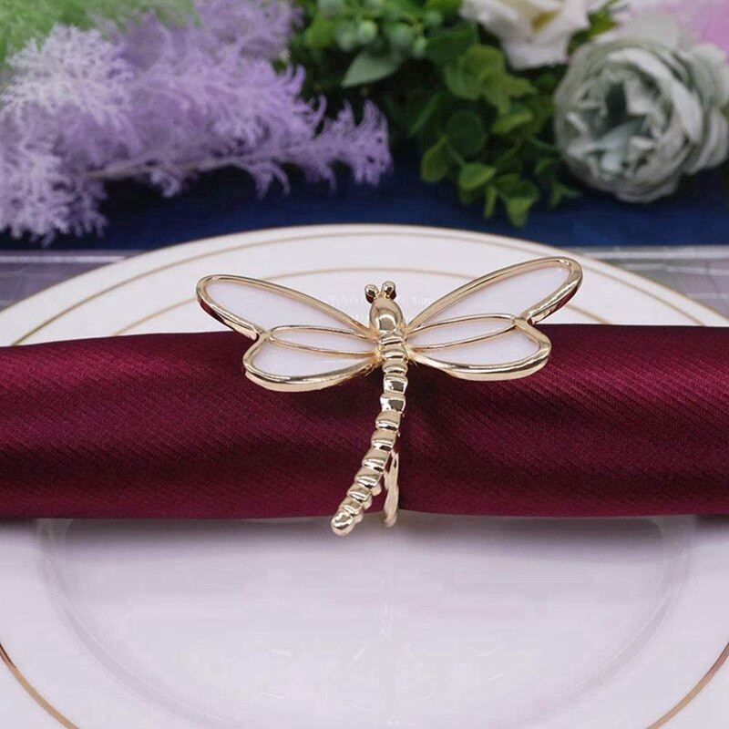 8 komada zlatnih prstenova za salvete, držača za salvete za vjenčanje, banket, večeru, dekoraciju za stolnu dekoraciju 4,5x3,8 cm i 7,6x6 cm