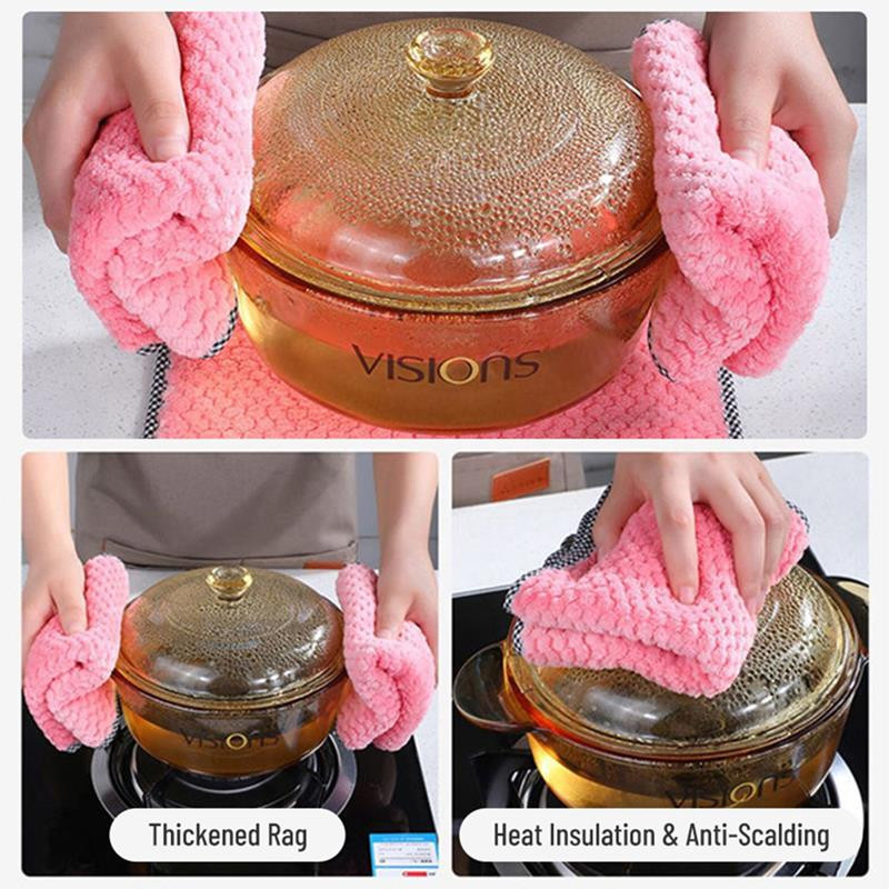 1 komad kuhinjske krpe za posuđe, kuhinjske krpe, kuhinjske krpe, neljepljivo ulje, podebljana krpa za čišćenje stola, upijajuća jastučić za ribanje