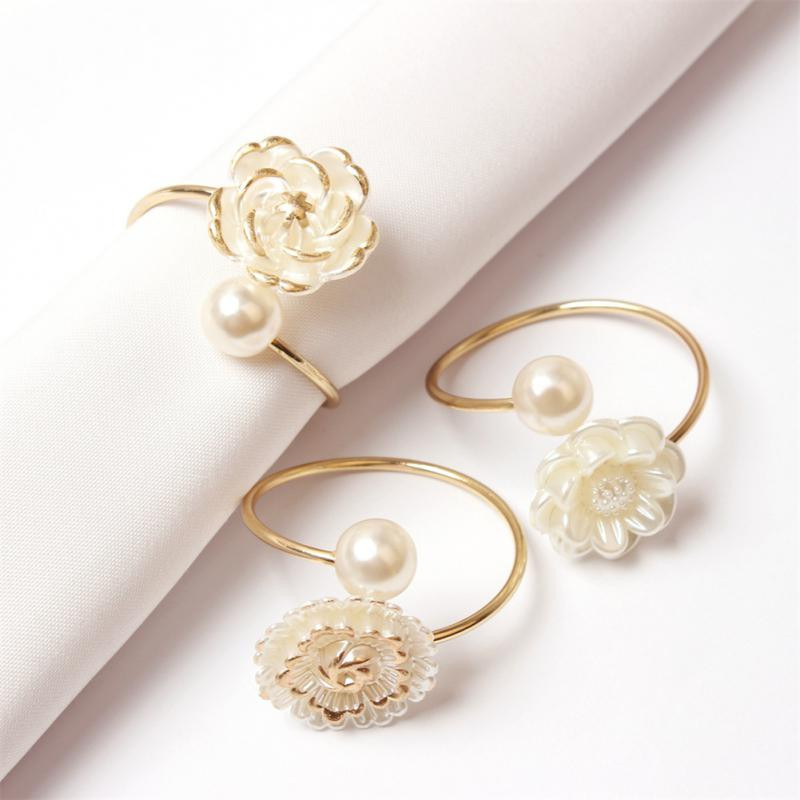 12 komada prstena za salvete od ružičastog zlata Držači za stolne salvete Prstenovi za svatove Večera za stol Prosinčarski festivali Božićna salveta za večeru