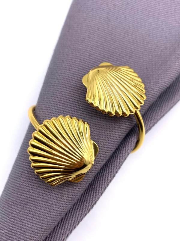 12 τεμ. Hotel Shell Μεταλλική Χαρτοπετσέτα Δαχτυλίδι Δαχτυλίδι Πετσέτας Δαχτυλίδι Δαχτυλίδι Κουμπί Πετσέτας Servilletero Θήκες χαρτοπετσέτας Porta Guardanapo