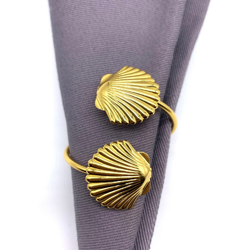 12 τεμ. Hotel Shell Μεταλλική Χαρτοπετσέτα Δαχτυλίδι Δαχτυλίδι Πετσέτας Δαχτυλίδι Δαχτυλίδι Κουμπί Πετσέτας Servilletero Θήκες χαρτοπετσέτας Porta Guardanapo