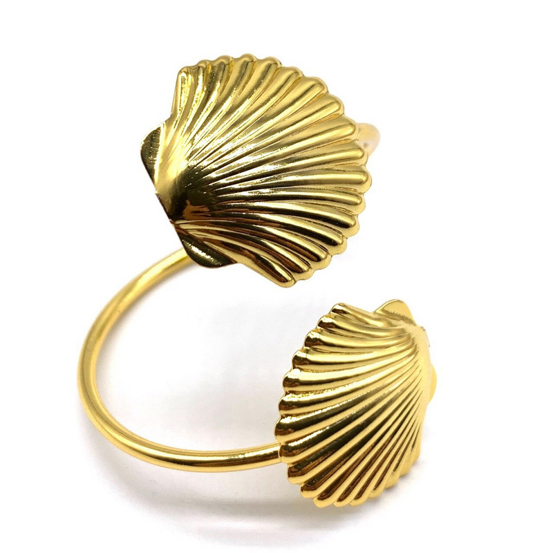 12 τεμ. Hotel Shell Μεταλλική Χαρτοπετσέτα Δαχτυλίδι Δαχτυλίδι Πετσέτας Δαχτυλίδι Δαχτυλίδι Κουμπί Πετσέτας Servilletero Θήκες χαρτοπετσέτας Porta Guardanapo