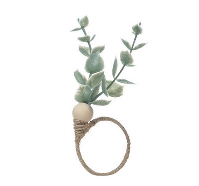 Δαχτυλίδια χαρτοπετσέτας σε σχήμα λουλουδιού 1 τεμάχια Χειροποίητες Ξύλινες χάντρες Διακόσμηση σπιτιού Faux Πράσινο Θήκες Χαρτοπετσέτας Για Γαμήλια ΔιακόσμησηZC659