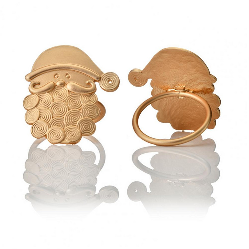 6 buc. Catarame pentru șervețele, margine netedă, rezistentă la zgârieturi, pentru casă, inele pentru șervețele de Moș Crăciun Suporturi pentru șervețele de Crăciun