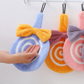 Χαριτωμένη πετσέτα χήνας για μπάνιο κουζίνας παχύρρευστη κοραλί βελούδο για το σπίτι Άνετο παιδικό μαντηλάκι με μικροΐνες κέντημα μαντηλιού