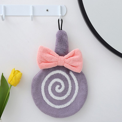 Χαριτωμένη πετσέτα χήνας για μπάνιο κουζίνας παχύρρευστη κοραλί βελούδο για το σπίτι Άνετο παιδικό μαντηλάκι με μικροΐνες κέντημα μαντηλιού