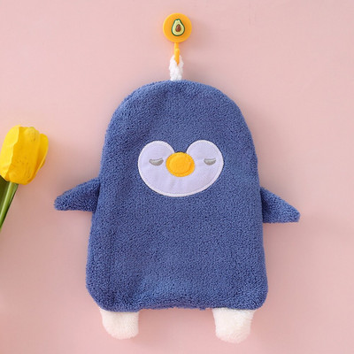 Χαριτωμένη πετσέτα χήνας για μπάνιο κουζίνας παχύρρευστη κοραλί βελούδο για το σπίτι Άνετο παιδικό μαντηλάκι με μικροΐνες κέντημα μαντηλιού