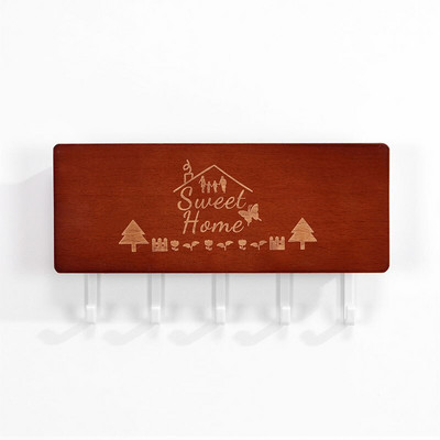 Daugiafunkcis buitinis kabliukas Pakabinamas ant sienos medinės dekoratyvinės lentynos įvairios daiktų laikymo dėžutės organizatorius raktų kabykla, sausas gėlių laikiklis Amatai