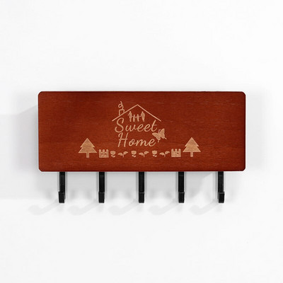 Daugiafunkcis buitinis kabliukas Pakabinamas ant sienos medinės dekoratyvinės lentynos įvairios daiktų laikymo dėžutės organizatorius raktų kabykla, sausas gėlių laikiklis Amatai