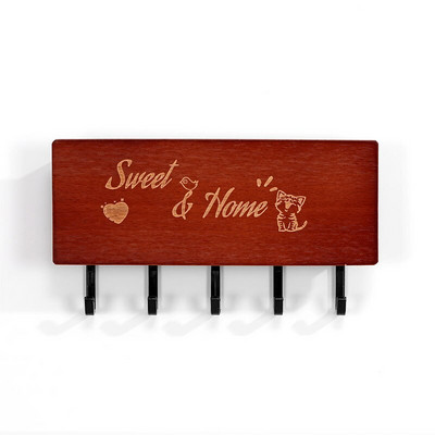 Daugiafunkcis buitinis kabliukas Pakabinamas ant sienos medinės dekoratyvinės lentynos įvairios daiktų laikymo dėžutės organizatorius raktų kabykla, sausas gėlių laikiklis Amatai