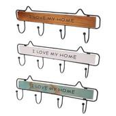 Sieninė drabužių kabykla, 4 kabliukai, skrybėlių raktų laikiklis skalbinių paltų kabykla Pakabinama laikymo lentyna namams