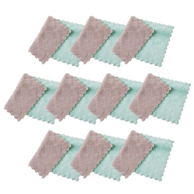 Πανιά κουζίνας Μαλακές επαναχρησιμοποιούμενες πετσέτες πιάτων Σετ 10 υψηλά απορροφητικών επαναχρησιμοποιούμενων πανιών καθαρισμού Πετσέτες που στεγνώνουν γρήγορα