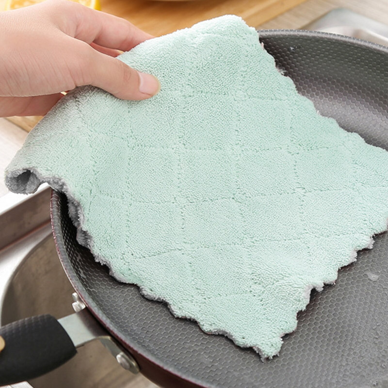 Πανιά κουζίνας Μαλακές επαναχρησιμοποιούμενες πετσέτες πιάτων Σετ 10 υψηλά απορροφητικών επαναχρησιμοποιούμενων πανιών καθαρισμού Πετσέτες που στεγνώνουν γρήγορα