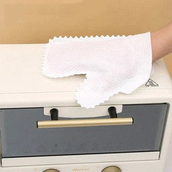 10 бр. Бели почистващи ръкавици Защитни ръкавици от нетъкан текстил Кухненски издръжливи почистващи домакински задължения Инструменти за миене на съдове