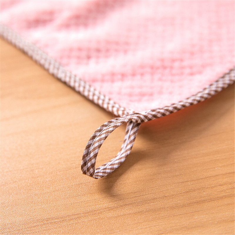 10 komada kuhinjskih ručnika za čišćenje u kućanstvu Krpe od koraljnog flisa mogu se objesiti. Upijajuća krpa za suđe Ne lijepi se za ulje Ručnici za ruke