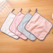 Μπορούν να κρεμαστούν 10 τμχ κουρέλια από φλις κοραλλιογενών πανί τύπου πιάτων Πετσέτες καθαρισμού οικιακής κουζίνας Απορροφητικά που δεν κολλάνε στο λάδι Πετσέτες χεριών