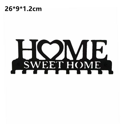 Naujas metalinių kabliukų laikiklis Prie sienos tvirtinamas raktų kabliukas, drabužių kabykla, paltų kabykla Nemokama lentyna rankšluosčių kabliukas dekoravimo kabliukai namų organizatorius