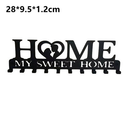 Naujas metalinių kabliukų laikiklis Prie sienos tvirtinamas raktų kabliukas, drabužių kabykla, paltų kabykla Nemokama lentyna rankšluosčių kabliukas dekoravimo kabliukai namų organizatorius