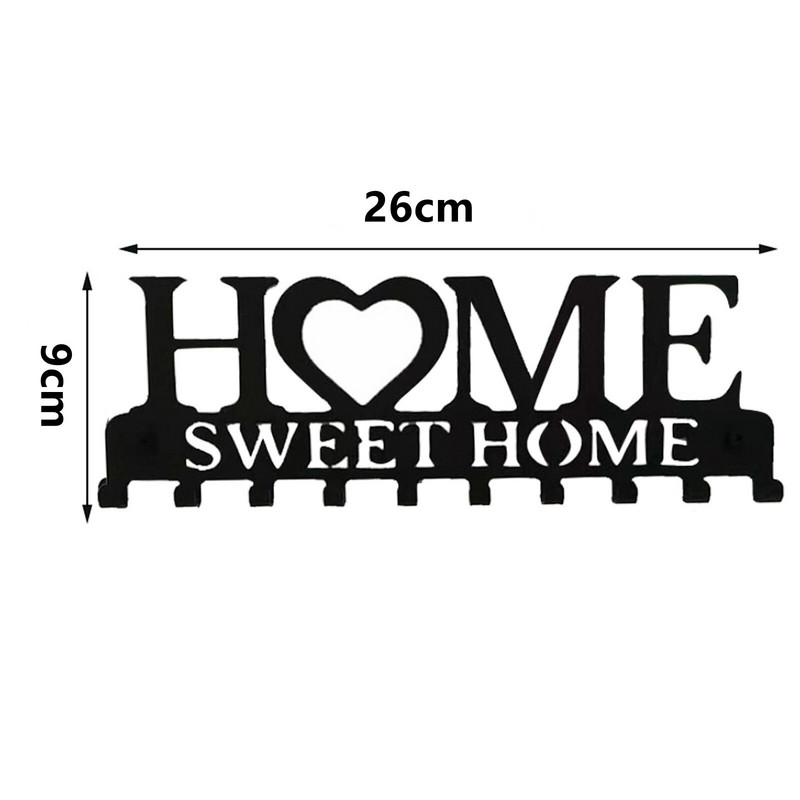 Naujas metalinių kabliukų laikiklis Prie sienos tvirtinamas raktų kabliukas, drabužių kabykla, paltų kabykla Nemokama lentyna rankšluosčių kabliukas dekoravimo kabliukai namų organizatorius