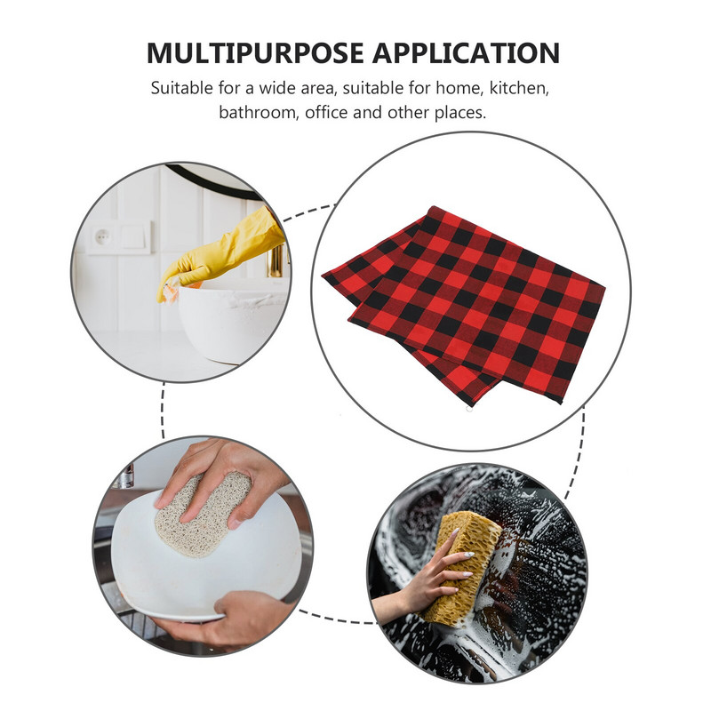 2 τμχ Πολυλειτουργικές πετσέτες από πολυεστέρα Πετσέτες για πιάτα κουζίνας Πανί αντικολλητικό λάδι σκουπίσματος Πανάκια μαλακό τρίψιμο Πετσέτα οικιακού καθαρισμού