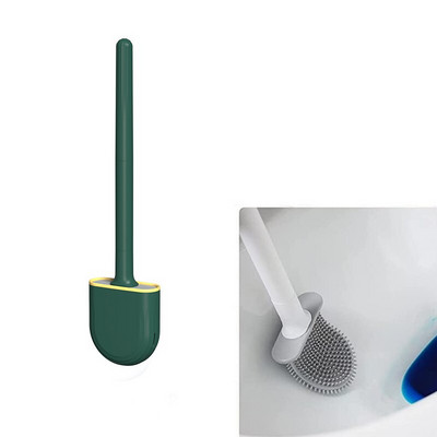 Mini WC-hari koos hoidikuga Pika käepidemega mustast silikoonist WC-pesuhari Seinale paigaldatav wc-tualett-vannitoa tarvikud