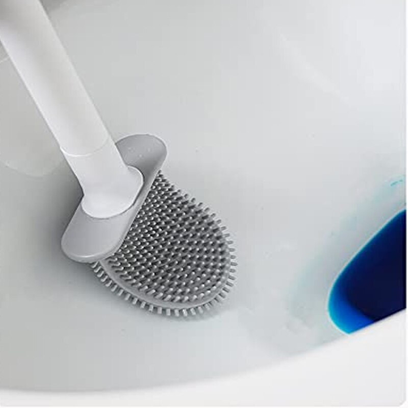 Mini WC-hari koos hoidikuga Pika käepidemega mustast silikoonist WC-pesuhari Seinale paigaldatav wc-tualett-vannitoa tarvikud