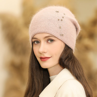 Γυναικείο χειμερινό καπέλο με πέτρες - πολλά χρώματα