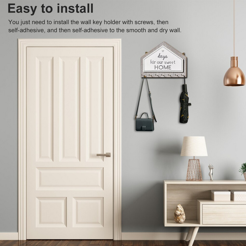 Kodu sissepääsu seina võtmehoidja Isekleepuv magamistoa mantel Esik riidepuu hoiuriiul siseruumides maalähedane majapidamise korraldaja