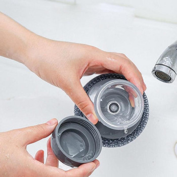 Дозатор за кухненски сапун Инструмент за миене на съдове Четка Лесна употреба Скрубер Wash Clean Tool Дозатор за сапун Четка Инструмент за почистване на кухня
