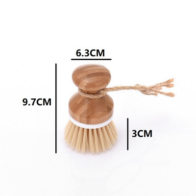 Prirodni bambus, kratka i duga ručka, četka za pranje posuđa, kućanski sudoper, štednjak, alat za čišćenje lako se čisti bez ulja