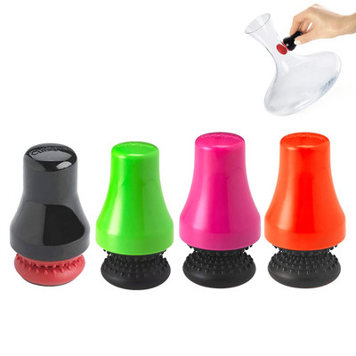 1pc Silicone Magnetic Cleaning Brush Industrial Cleaner Glass Spot Bottle Rubber Long Scrubber Corner Black/Green/Red/Rose Red