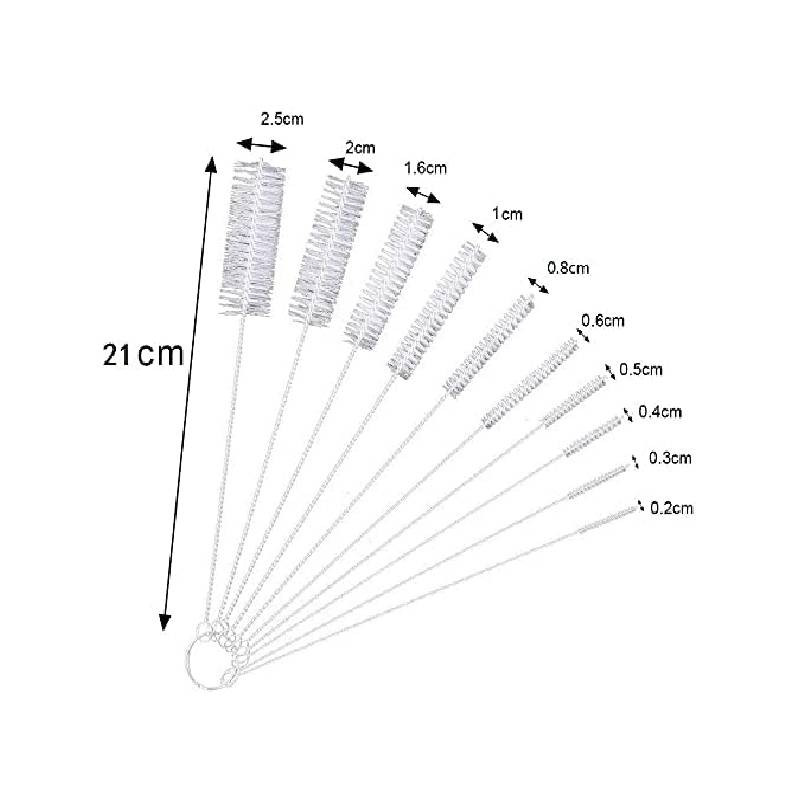 10 tk Torutoruhari Torupuhastusharjad Nailonist harjastega joogikõrte puhastushari veekeetja tila teekannu otsik