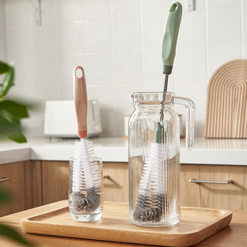 Четка за миене на чаши с дълга дръжка, четка за бебешки бутилки, кухненска къртачка за стени, вакуумна четка за почистване на обеззаразяване на чаши