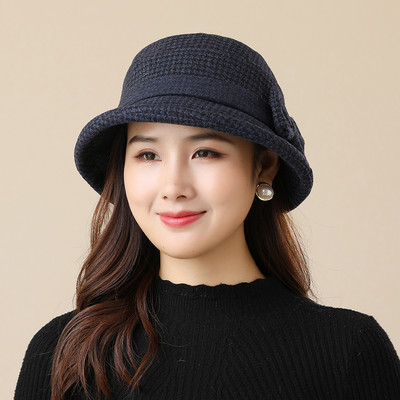 Retro stiliaus moteriška žieminė kepurė