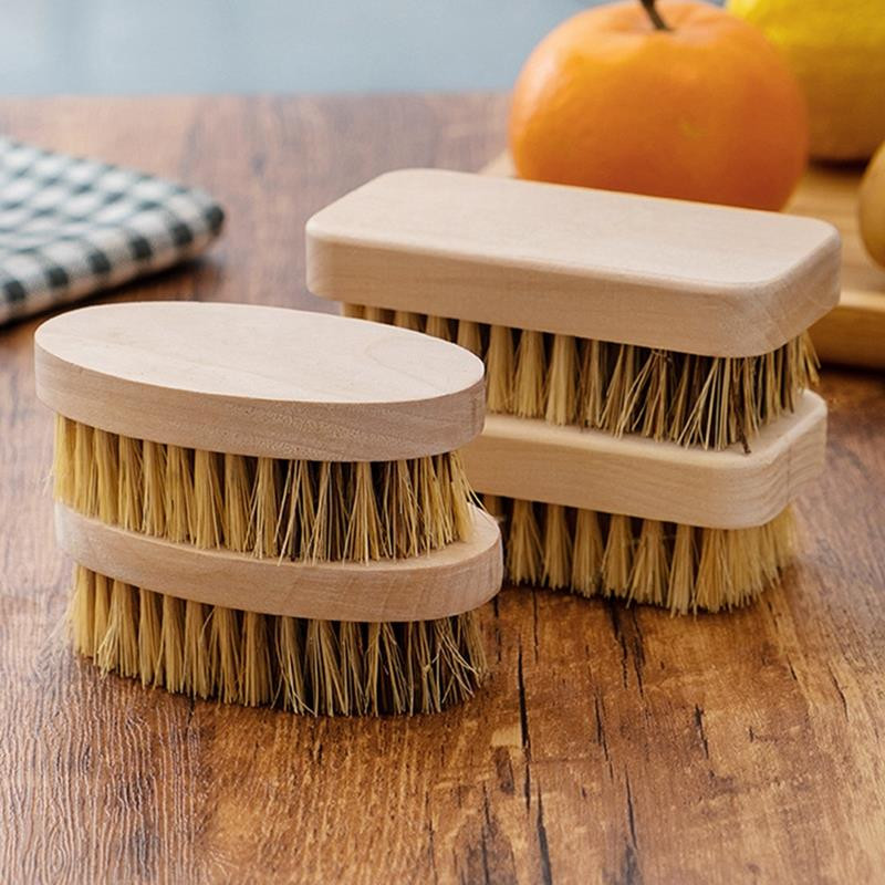 Βούρτσα καθαρισμού λαχανικών Ξύλινη βούρτσα καθαρισμού κουζίνας Βούρτσα φρούτων για πιάτο φαγητού Πολυλειτουργική βούρτσα για φυσικό τρίψιμο κουζίνας