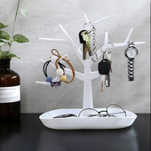 Suport de depozitare chei Verandă Cutie de depozitare de birou Ornamente Raft Umeraș pentru cercei Colier Suport de afișare Organizator de uz casnic