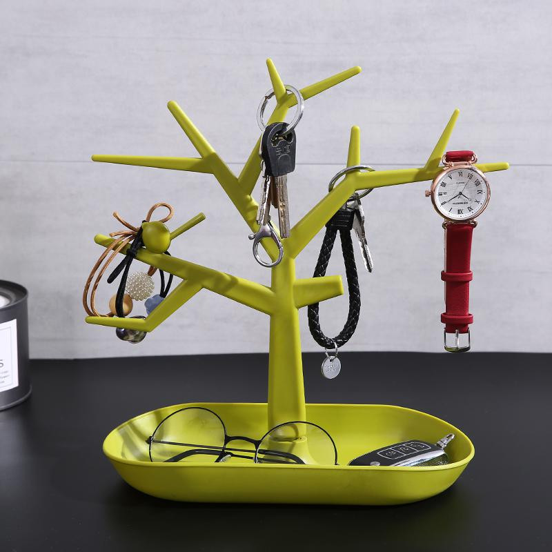 Suport de depozitare chei Verandă Cutie de depozitare de birou Ornamente Raft Umeraș pentru cercei Colier Suport de afișare Organizator de uz casnic