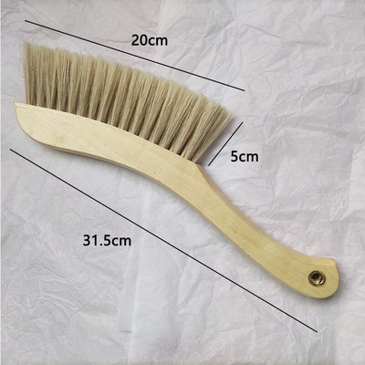 Βούρτσα χεριών από μασίφ ξύλο Βούρτσα καθαρισμού οικιακής χρήσης αντιστατική σκούπα Καφέ τρίχες χαίτη Καναπέ-κρεβάτι που ξεσκονίζει Ρούχα βούρτσα Φυσικό σκούπισμα
