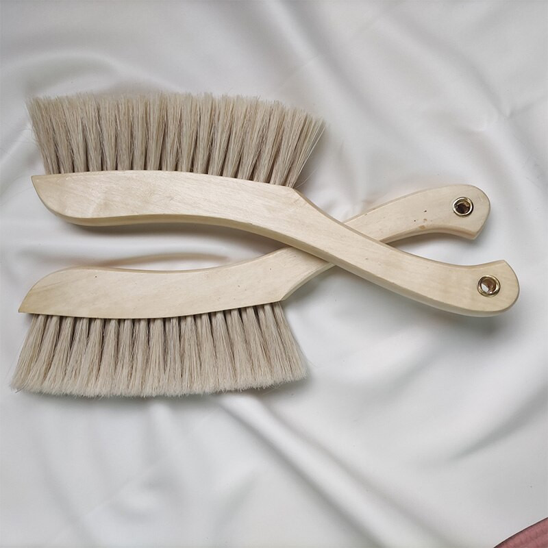 Βούρτσα χεριών από μασίφ ξύλο Βούρτσα καθαρισμού οικιακής χρήσης αντιστατική σκούπα Καφέ τρίχες χαίτη Καναπέ-κρεβάτι που ξεσκονίζει Ρούχα βούρτσα Φυσικό σκούπισμα