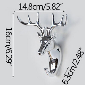 Nova nordijska ukrasna kuka za kapute Zidne zlatne kuke za glavu jelena Držač ključeva Police za spavaću sobu Slatki sobni dekor Vješalica za životinje