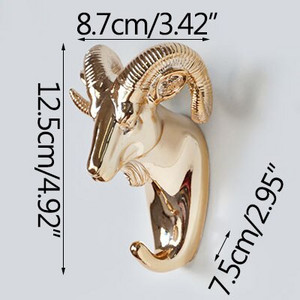 Nova nordijska ukrasna kuka za kapute Zidne zlatne kuke za glavu jelena Držač ključeva Police za spavaću sobu Slatki sobni dekor Vješalica za životinje