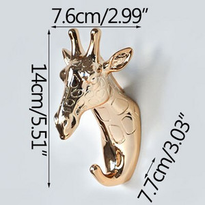 Nova nordijska ukrasna kuka za kapute Zidne zlatne kuke za glavu jelena Držač ključeva Police za spavaću sobu Slatki sobni dekor Vješalica za životinje