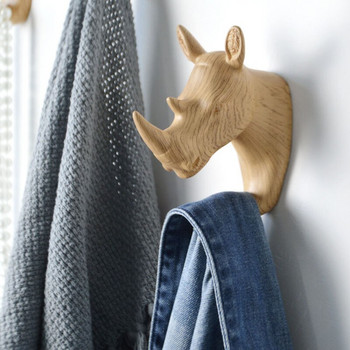 Нова скандинавска декорация Кука за палто Монтирани на стена Златни куки за глава на елен Ключодържател Рафтове за спалня Сладък декор на стая Закачалка за животни