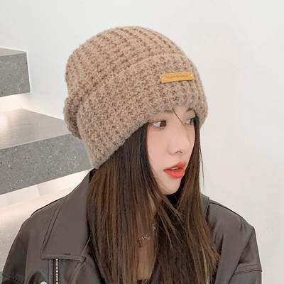 Πλεκτό χειμωνιάτικο καπέλο με λογότυπο και πον-πον