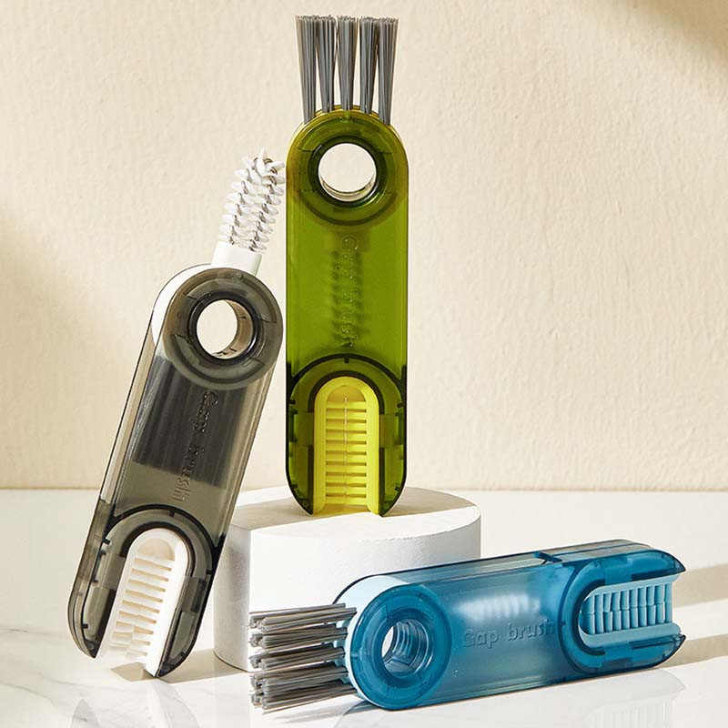 Πολυλειτουργικό καθαριστικό πινέλο για φλιτζάνι σιλικόνης Σετ τσαγιού τροφοδοσίας μπουκαλιών Thermos Cup Mold Groove Gap Περιστροφική οικιακή βούρτσα καθαρισμού