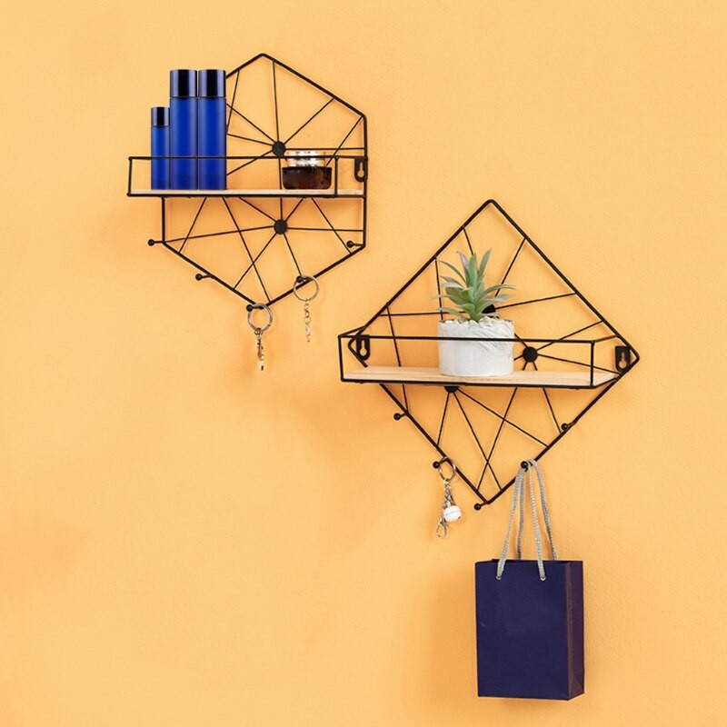 Σιδερένια οργάνωση δωματίου Ράφι θήκης για κλειδί τοίχου Organizer μπάνιου Ράφι αποθήκευσης για είδη σπιτιού και κουζίνας Ράφι αποθήκευσης καλλυντικών