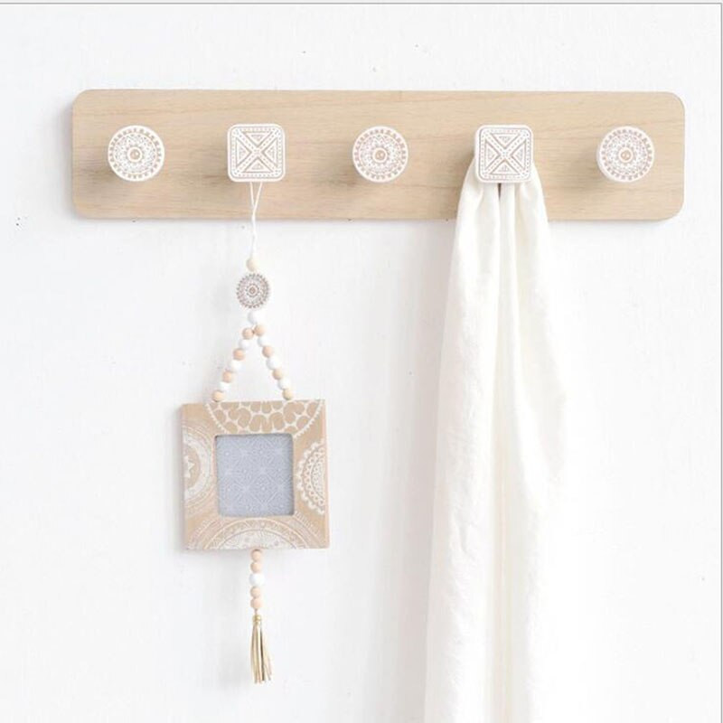 Nordic puidust riidepuu seinakonks Kodu dekoratiivsed riidepuud Võtmehoidja Seinakonksud Võtmehoidja seinariiul