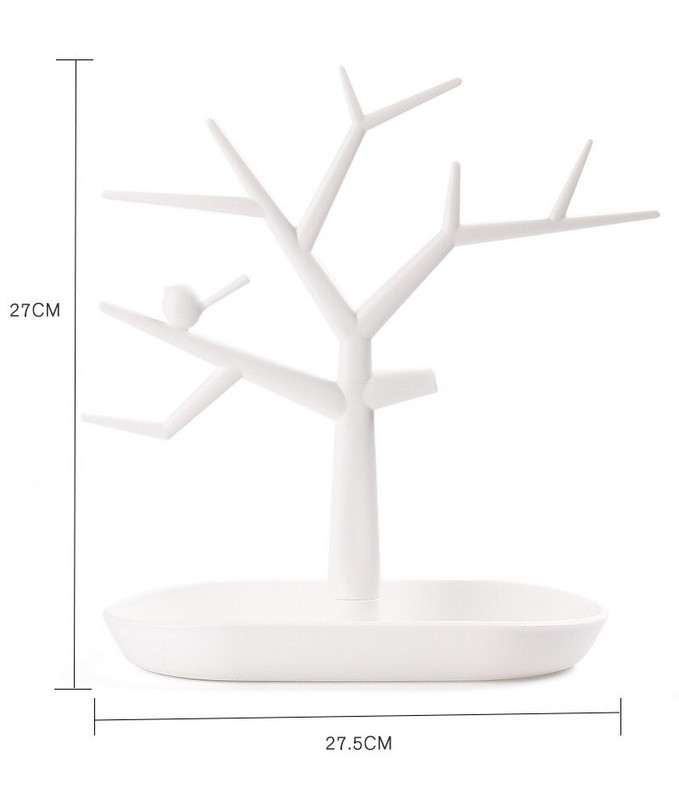 Bird Tree Branch Storage Rack Βραχιόλι Δαχτυλίδια Κρεμαστό Organizer Πλαστική κρεμάστρα ράφι Κλειδιά σκουλαρίκι Οθόνη βάσης