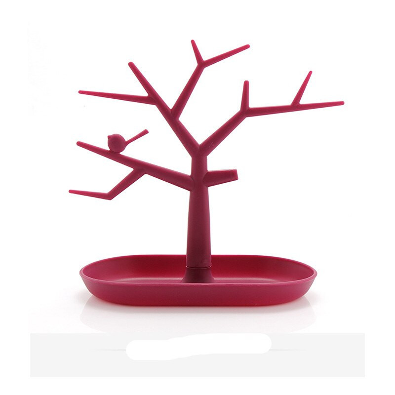 Bird Tree Branch Storage Rack Βραχιόλι Δαχτυλίδια Κρεμαστό Organizer Πλαστική κρεμάστρα ράφι Κλειδιά σκουλαρίκι Οθόνη βάσης