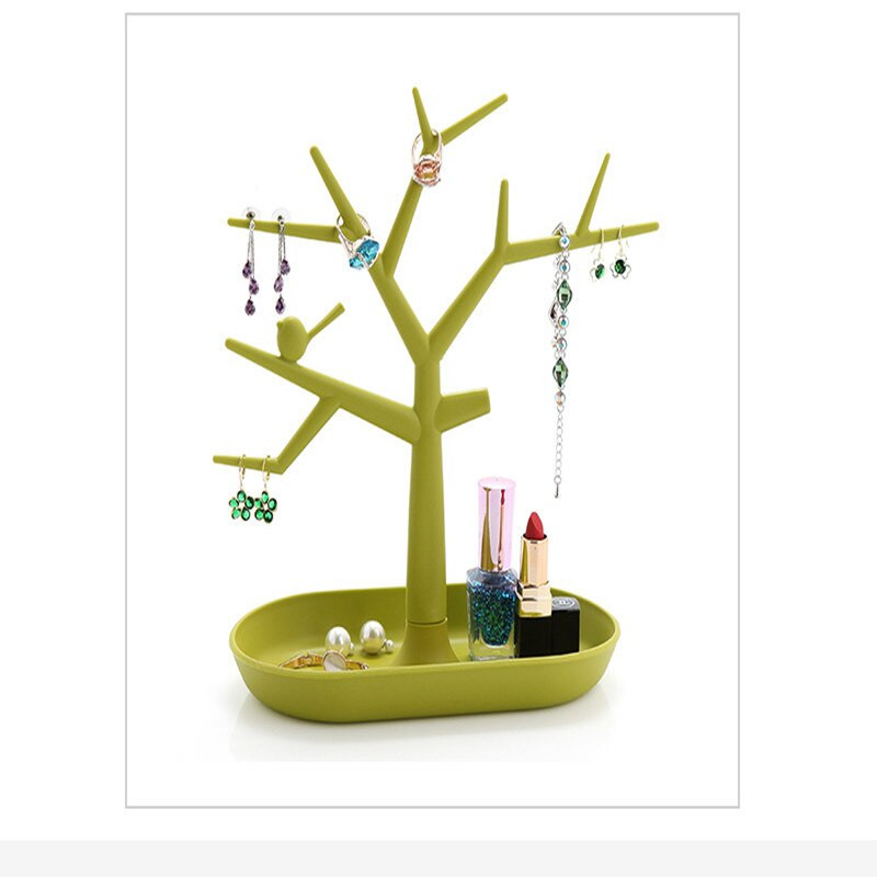 Bird Tree Branch Storage Rack Βραχιόλι Δαχτυλίδια Κρεμαστό Organizer Πλαστική κρεμάστρα ράφι Κλειδιά σκουλαρίκι Οθόνη βάσης